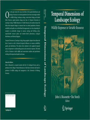 cover image of Temporal Dimensions of Landscape Ecology